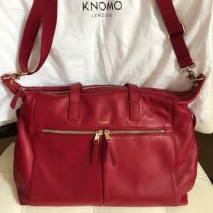 “Audrey” all leather laptop bag by Knomo of London